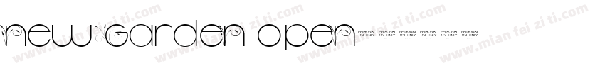 New garden open字体转换